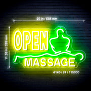 Open Massage Ultra-Bright LED Sign with Remote (Neon-Style, LED Technology) - LED Gift Works