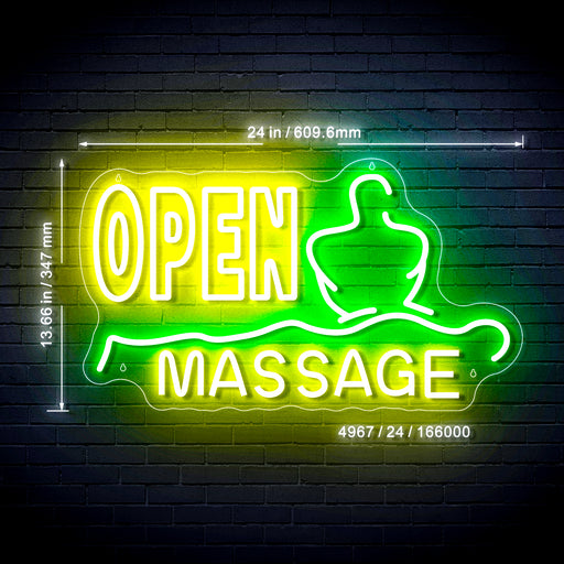 Open Massage Ultra-Bright LED Sign with Remote (Neon-Style, LED Technology) - LED Gift Works