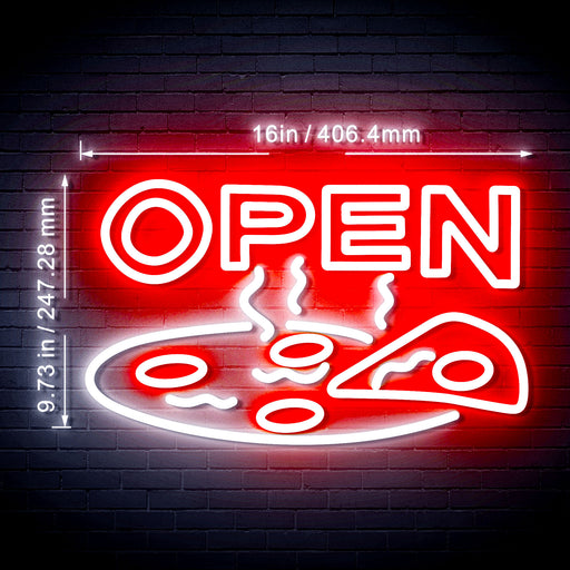 Pizza Open Flex Silicone LED Sign (Neon-Style, LED Technology) - Way Up Gifts