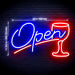 Open Wine Bar Ultra-Bright LED Sign with Remote (Neon-Style, LED Technology) - Way Up Gifts