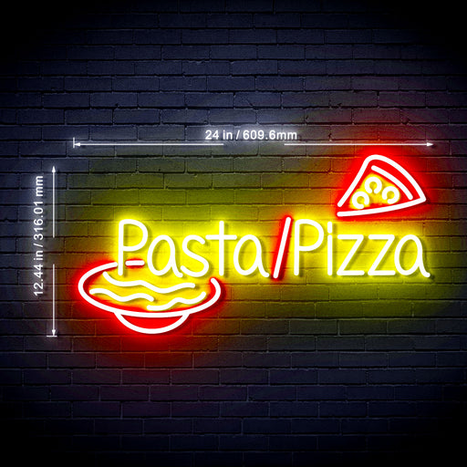 Pasta Pizza Ultra-Bright LED Sign with Remote (Neon-Style, LED Technology) - Way Up Gifts