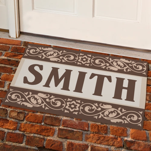 Outdoor Personalized Welcome Mat - Custom Entry Doormat for Front Porch - LED Gift Works