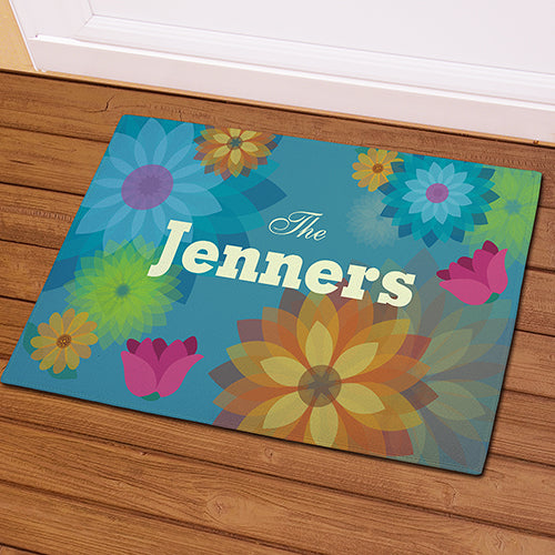 Spring Personalized Doormat - Custom Seasonal Welcome Mat - LED Gift Works