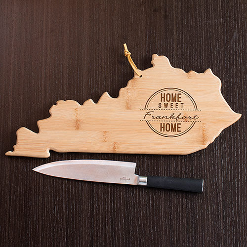 Personalized Kentucky State Cutting Board - Home Sweet Home Kitchen Gift - Way Up Gifts