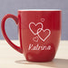 Engraved Valentine Red Bistro Mug - Custom Valentine's Day Mug - Way Up Gifts