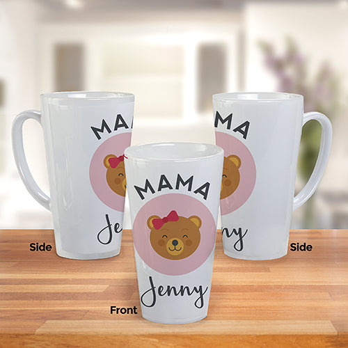 Mama Bear Latte Mug - Personalized Mom Bear Gift - LED Gift Works
