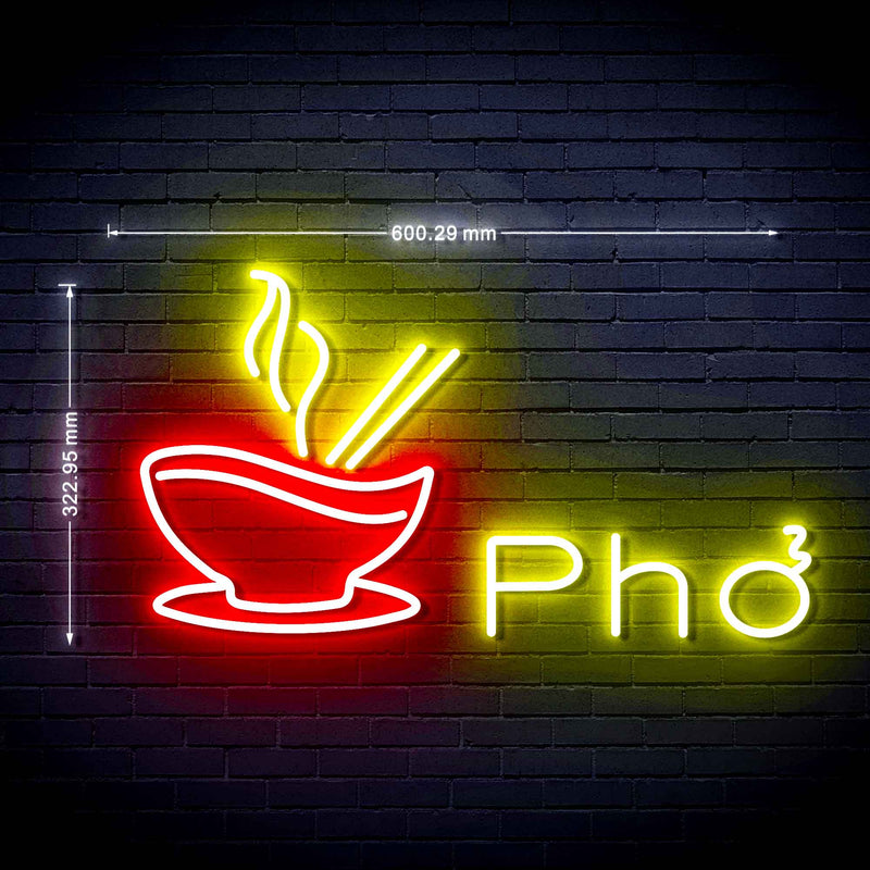 Vietnamese Noodles Pho Ultra-Bright LED Sign with Remote (Neon-Style, LED Technology) - LED Gift Works