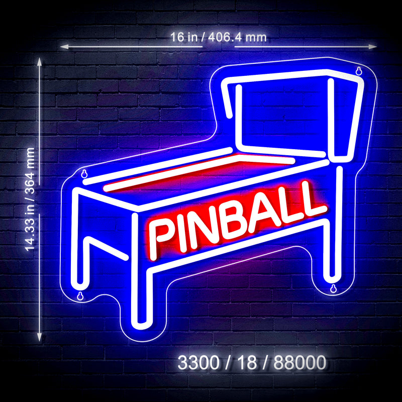 Pinball Flex Silicone Neon-Style LED Business Window Sign - LED Gift Works