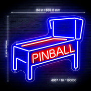 Pinball Ultra-Bright Neon-Style LED Business Window Sign with Remote - LED Gift Works