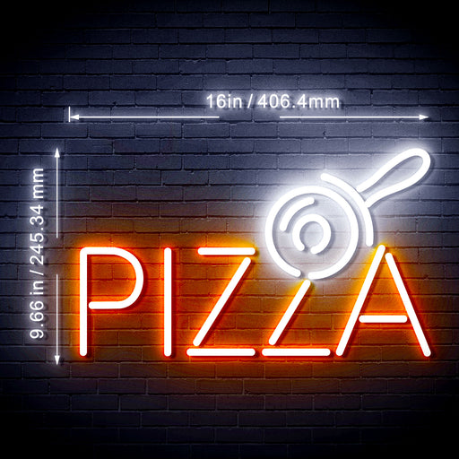 Pizza with Cutter Display Flex Silicone LED Sign (Neon-Style, LED Technology) - Way Up Gifts