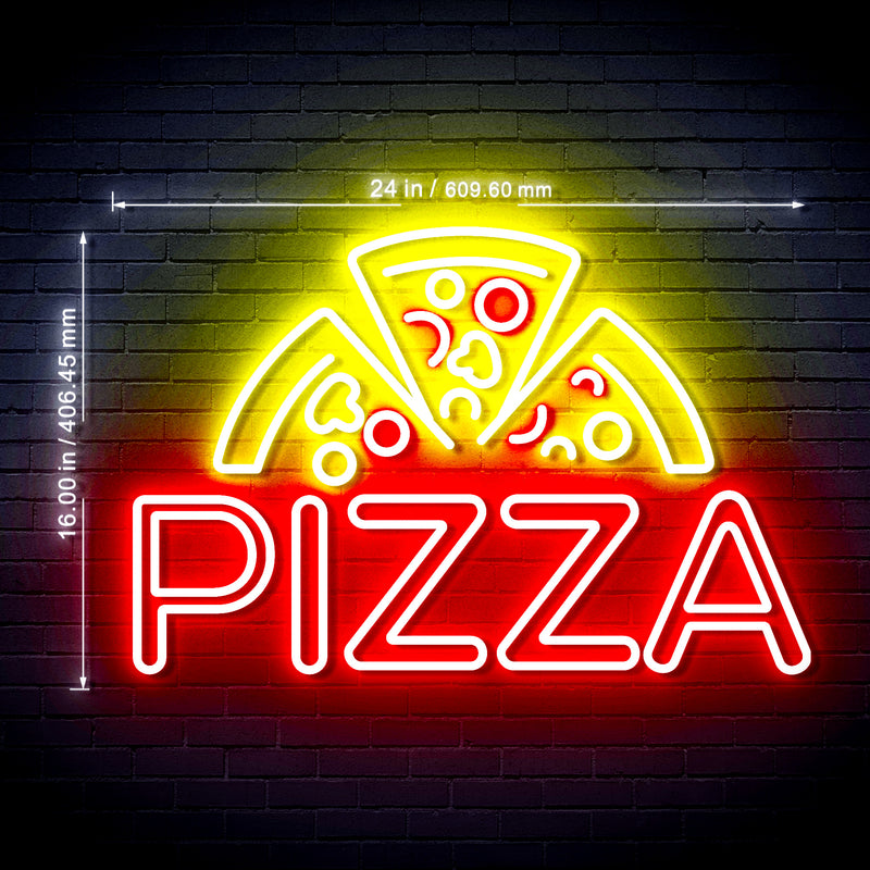 Pizza Ultra-Bright LED Sign with Remote (Neon-Style, LED Technology) - LED Gift Works