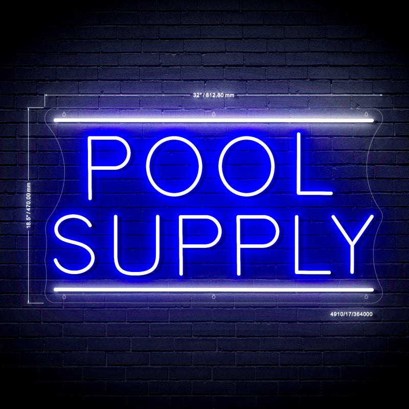 Pool Supply Ultra-Bright LED Sign with Remote (Neon-Style, LED Technology) - LED Gift Works
