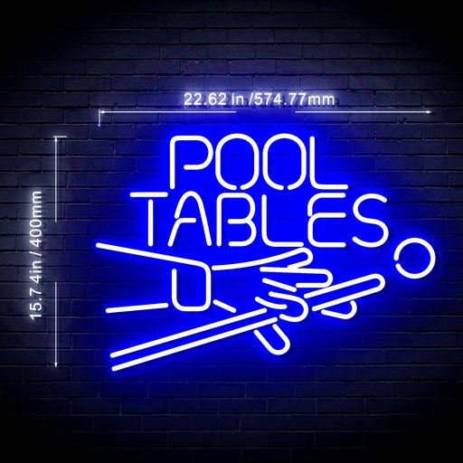 Pool Tables Bar Ultra-Bright LED Sign with Remote (Neon-Style, LED Technology) - Way Up Gifts