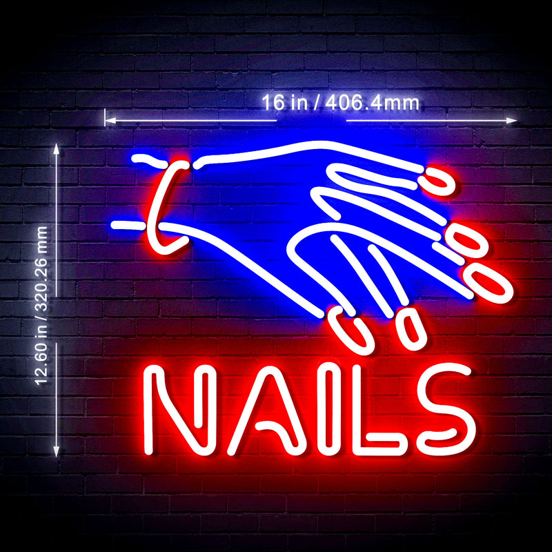 Salon Nails Flex Silicone LED Sign (Neon-Style, LED Technology) - LED Gift Works