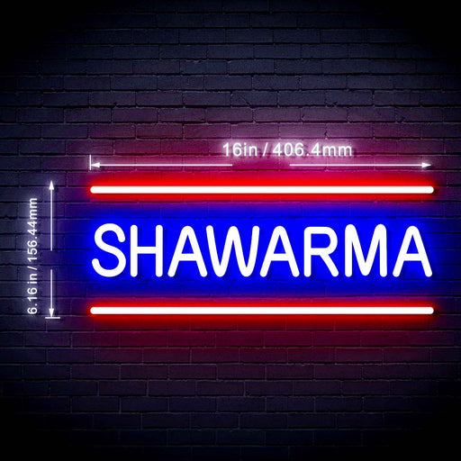 16" Shawarma Flex Silicone LED Sign (Neon-Style, LED Technology) - Way Up Gifts