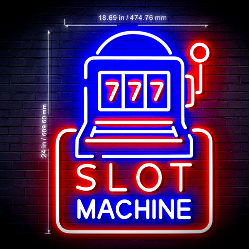 Casino Gambling Slot Machine Ultra-Bright LED Sign with Remote (Neon-Style, LED Technology) - Way Up Gifts