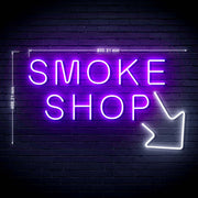 Smoke Shop Arrow Ultra-Bright LED Sign with Remote (Neon-Style, LED Technology) - LED Gift Works