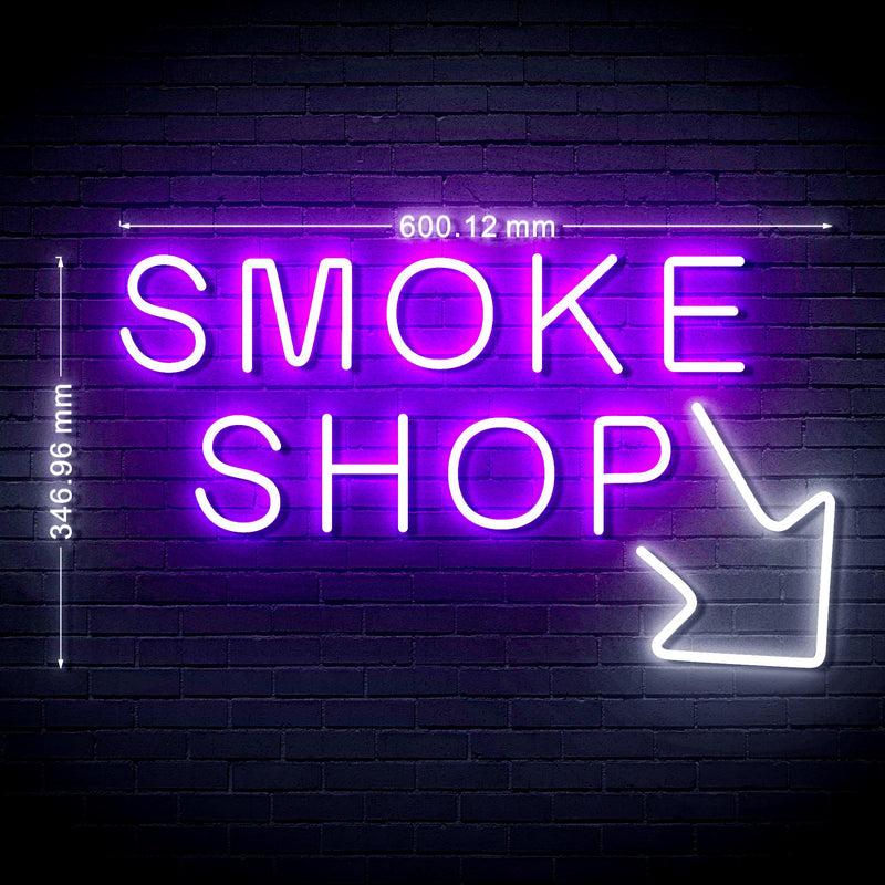 Smoke Shop Arrow Ultra-Bright LED Sign with Remote (Neon-Style, LED Technology) - LED Gift Works