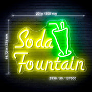 Soda Fountain Ultra-Bright LED Sign with Remote (Neon-Style, LED Technology) - LED Gift Works
