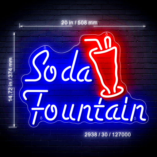 Soda Fountain Ultra-Bright LED Sign with Remote (Neon-Style, LED Technology) - LED Gift Works