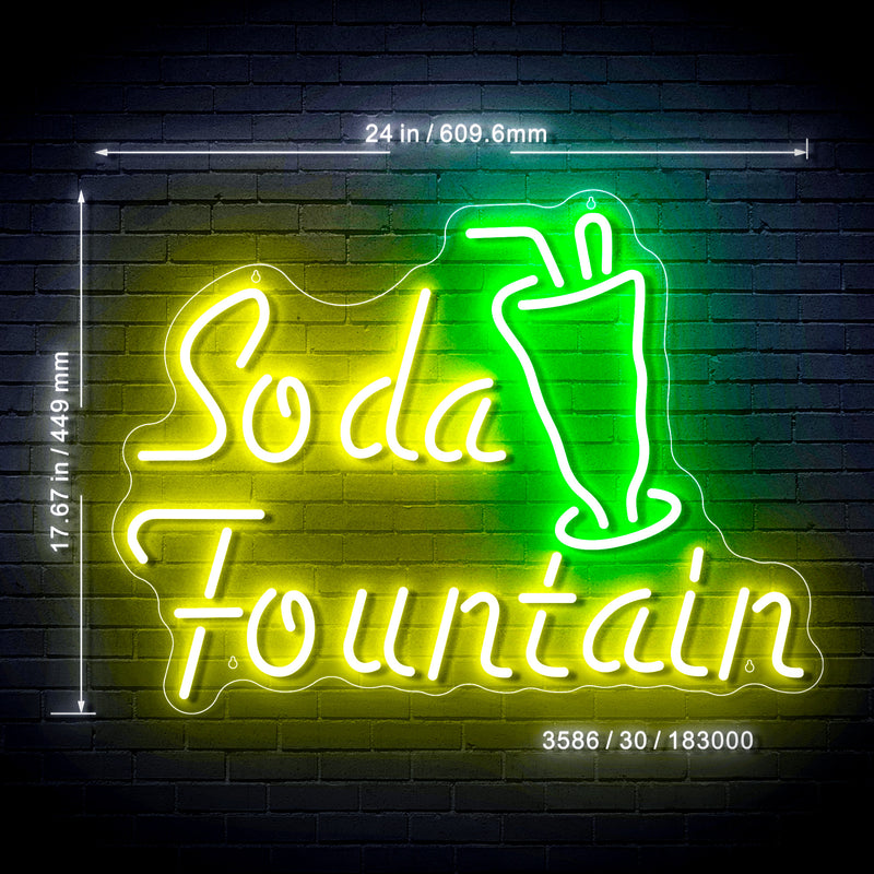 Soda Fountain Ultra-Bright LED Sign with Remote (Neon-Style, LED Technology) - LED Gift Works