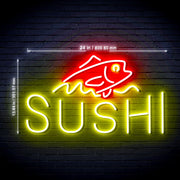 Sushi Ultra-Bright LED Sign with Remote (Neon-Style, LED Technology) - LED Gift Works