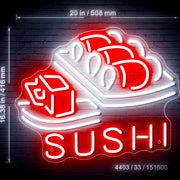 Sushi Ultra-Bright LED Sign with Remote (Neon-Style, LED Technology) - LED Gift Works