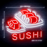 Sushi Ultra-Bright LED Sign with Remote (Neon-Style, LED Technology) - LED Gift Works