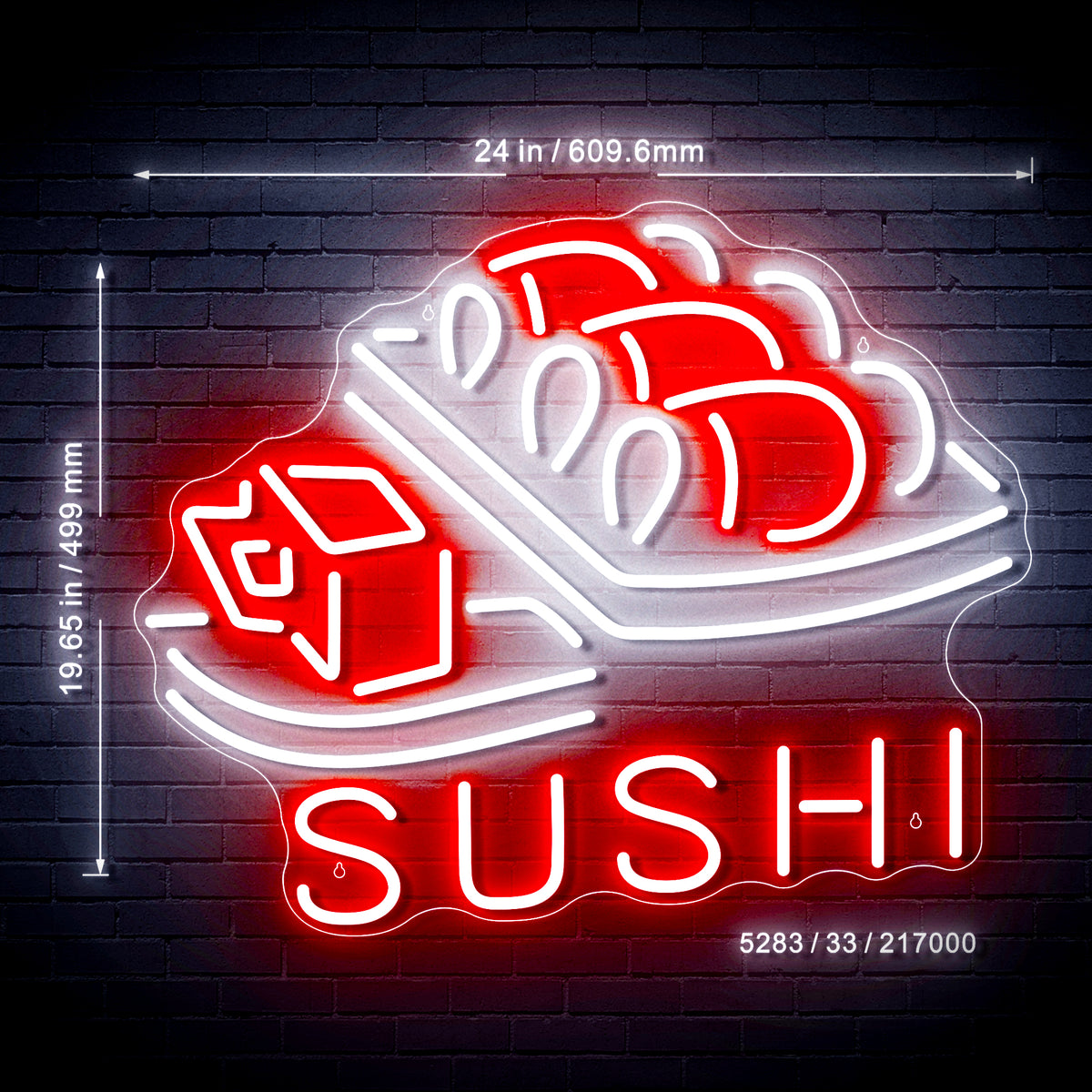 Sushi Ultra-Bright LED Sign with Remote (Neon-Style, LED Technology ...