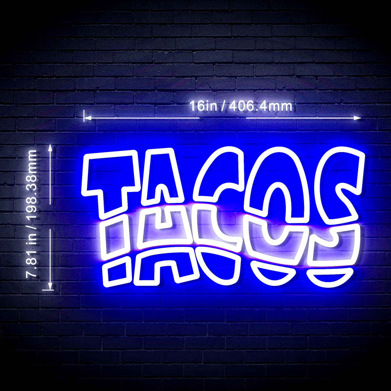 Mexican Restaurant Tacos Flex Silicone LED Sign (Neon-Style, LED Technology) - LED Gift Works