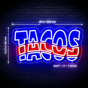 Tacos Ultra-Bright LED Sign with Remote (Neon-Style, LED Technology) - LED Gift Works