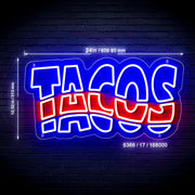 Tacos Ultra-Bright LED Sign with Remote (Neon-Style, LED Technology) - LED Gift Works
