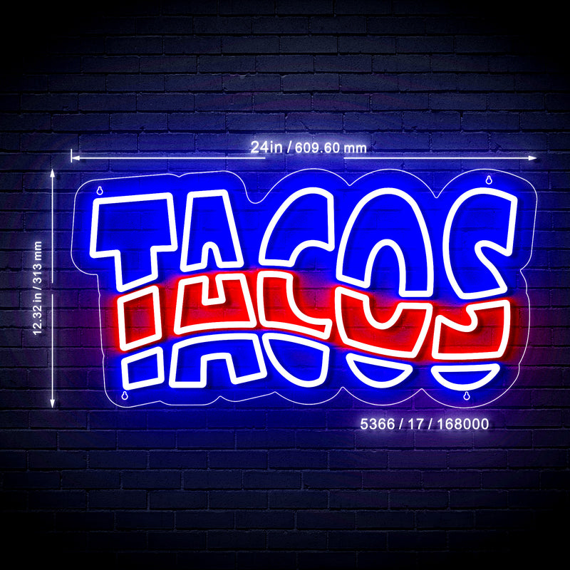 Tacos Ultra-Bright LED Sign with Remote (Neon-Style, LED Technology) - LED Gift Works