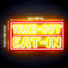 Restaurant Diner Take Out Eat In Ultra-Bright LED Sign with Remote (Neon-Style, LED Technology) - Way Up Gifts