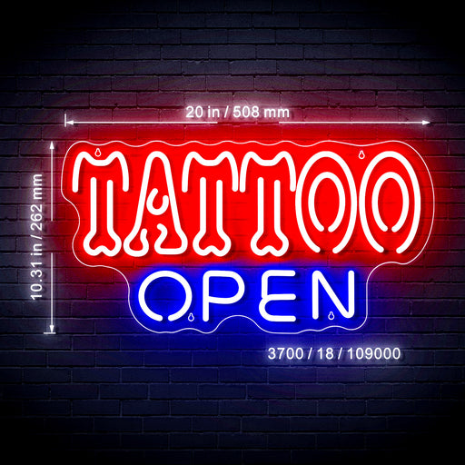 Tattoo Open Ultra-Bright LED Sign with Remote (Neon-Style, LED Technology) - LED Gift Works