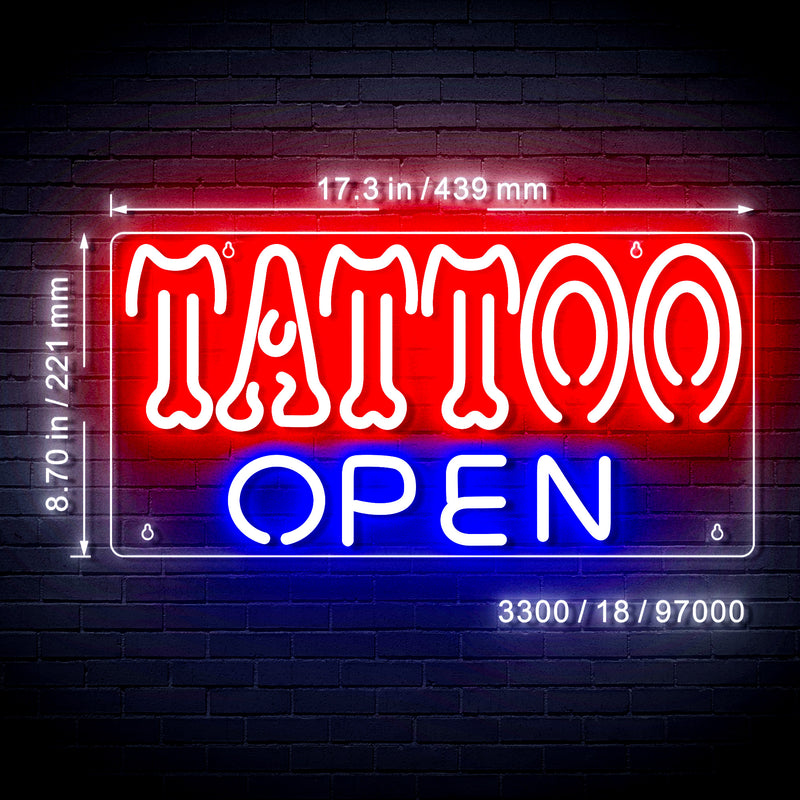 17.3" Tattoo Open Flex Silicone Neon-Style LED Sign - LED Gift Works