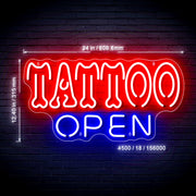 Tattoo Open Ultra-Bright LED Sign with Remote (Neon-Style, LED Technology) - LED Gift Works