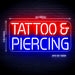 Tattoo Piercing Ultra-Bright LED Sign with Remote (Neon-Style, LED Technology) - Way Up Gifts