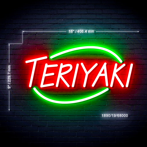 16" Teriyaki Flex Silicone LED Sign (Neon-Style, LED Technology) - Way Up Gifts