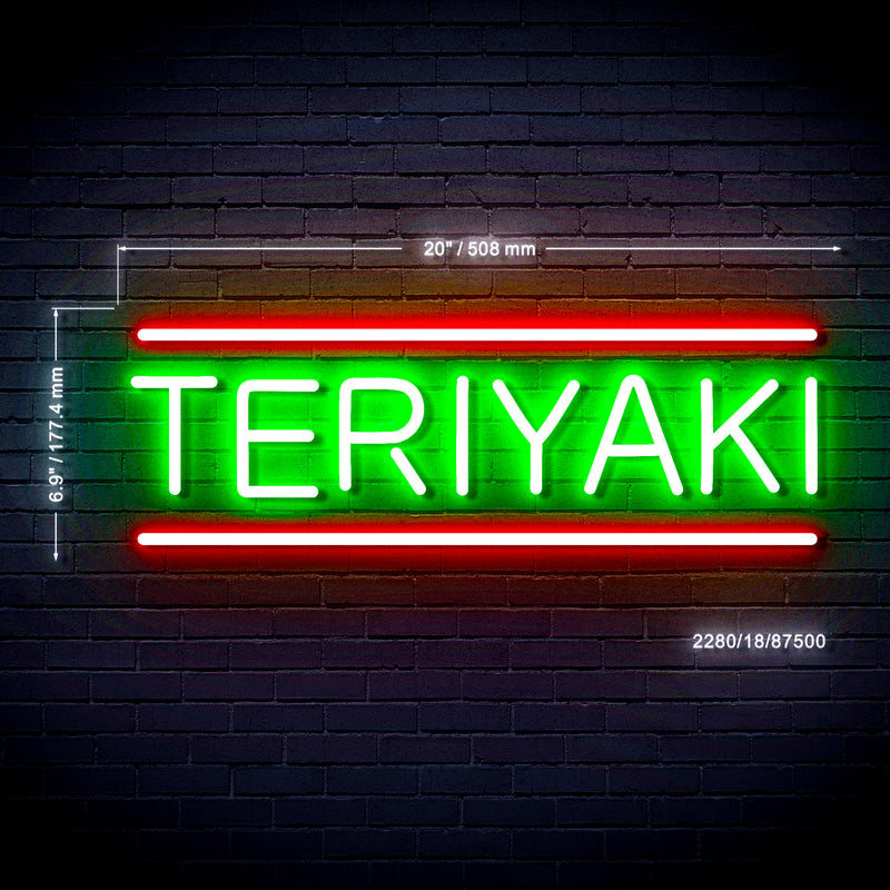 Teriyaki Ultra-Bright LED Sign with Remote (Neon-Style, LED Technology) - LED Gift Works