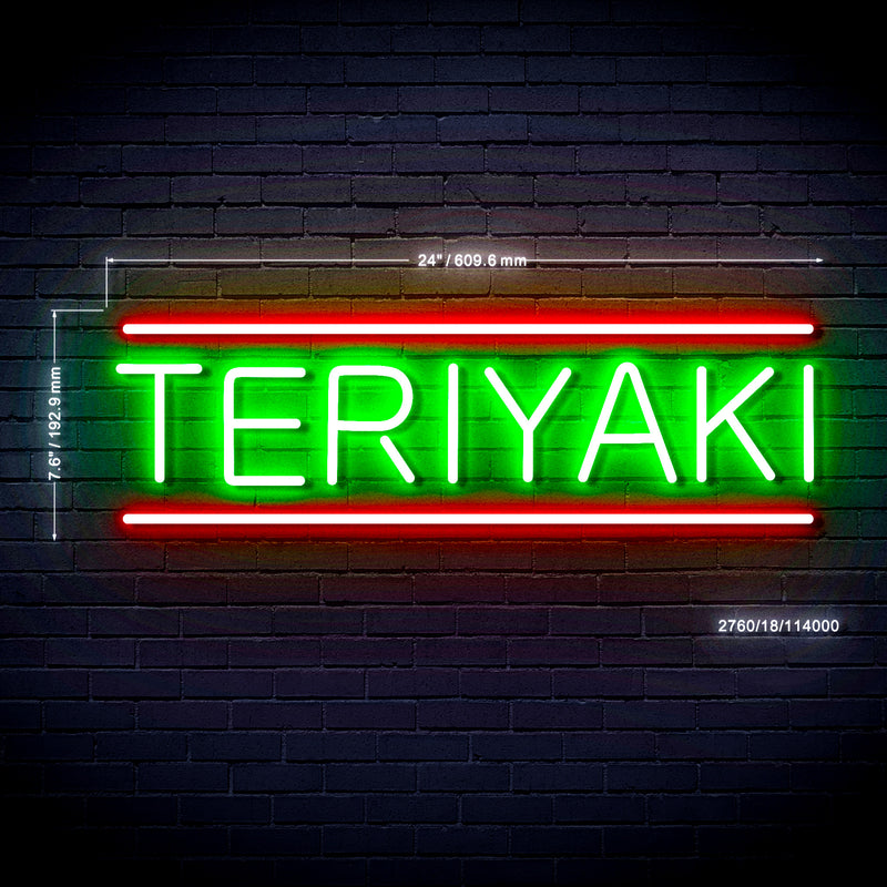Teriyaki Ultra-Bright LED Sign with Remote (Neon-Style, LED Technology) - LED Gift Works