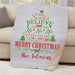 Personalized Christmas Words Tree 50X60 Sherpa Blanket - Festive Christmas Word Art Blanket - Way Up Gifts