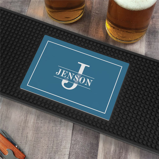 Personalized Family Name & Initial Bar Mat - LED Gift Works