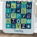Personalized Baby Boy Alphabet Sherpa Blanket - Educational Baby Boy Blanket - Way Up Gifts