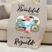 Personalized Life Is a Beautiful Ride Sherpa Blanket - Bicycle Adventure Inspirational Blanket - Way Up Gifts