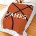 Personalized 50X60 Basketball Sherpa Blanket - Basketball Fan Custom Throw - Sports Blanket - Way Up Gifts