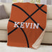 Personalized Basketball Sherpa Blanket - Sports Basketball Fan Throw - Way Up Gifts