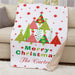 Personalized Christmas 37" X 57" Sherpa Blanket - Classic Holiday Sherpa Blanket - Way Up Gifts