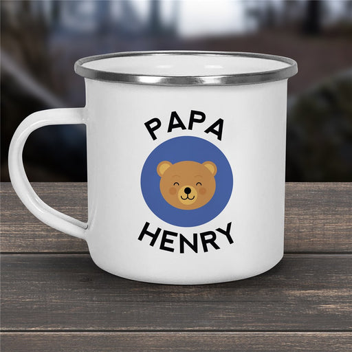Papa Bear Personalized Camper Mug - Custom Bear-Themed Camp Mug for Dads - Way Up Gifts