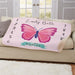 Personalized Butterfly Baby Monthly Milestone 50X60 Sherpa Blanket - Baby Growth Tracker Blanket - Way Up Gifts